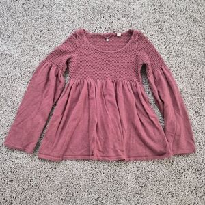 Knitted & Knotted Wool Blend Babydoll Sweatet